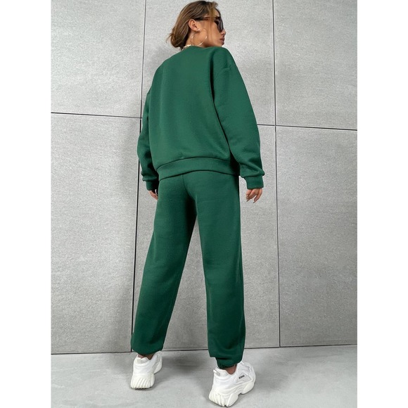 2 piece set casual Sweatshirt & Sweatpants set minimalist gray - Picture 5 of 11